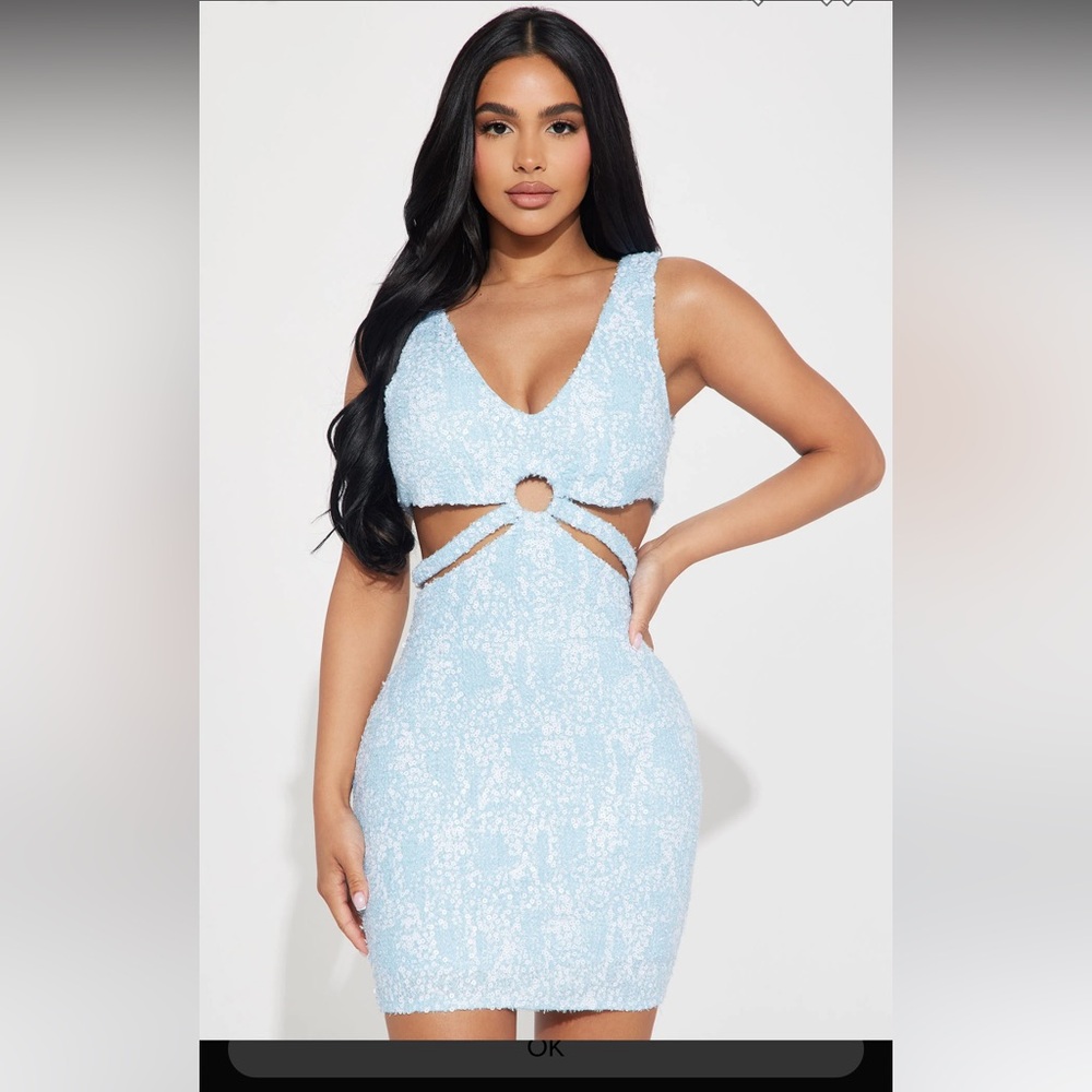 Fashion nova, glimmer and glitter mini dress